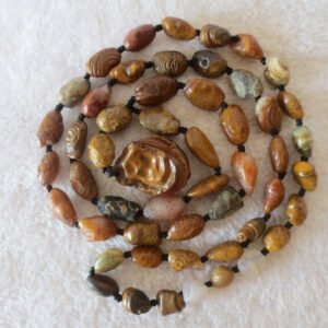 gobi vein stone long necklace, natural rough agate (n687)