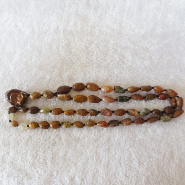 gobi vein stone long necklace, natural rough agate (n687)