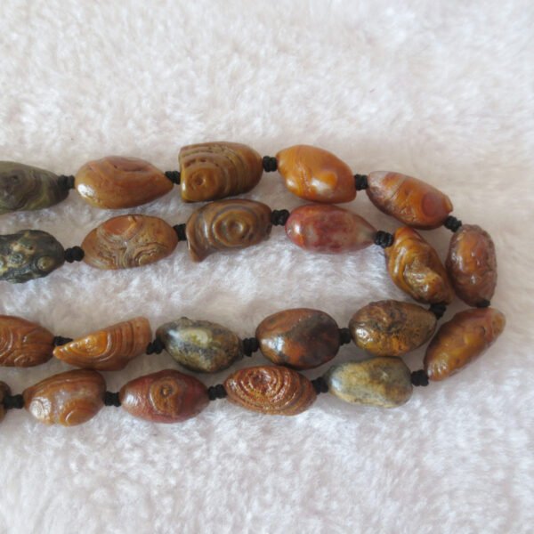 gobi vein stone long necklace, natural rough agate (n687)