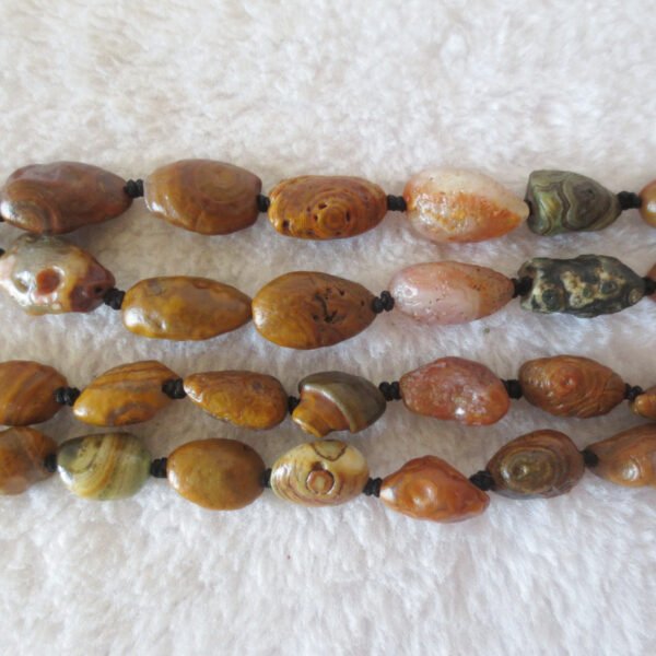 gobi vein stone long necklace, natural rough agate (n687)