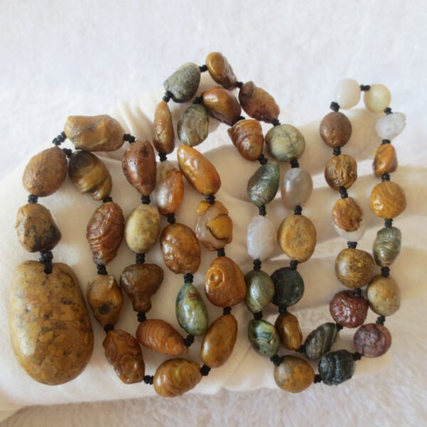gobi vein stone long necklace, natural rough agate (n689) (copy)