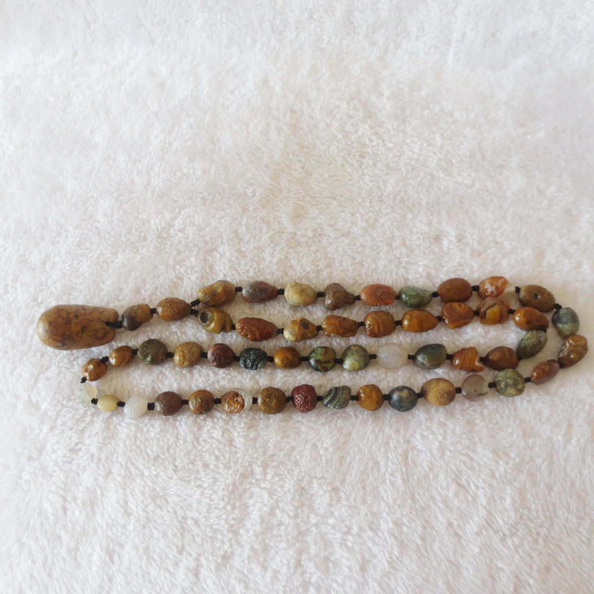 gobi vein stone long necklace, natural rough agate (n689) (copy)