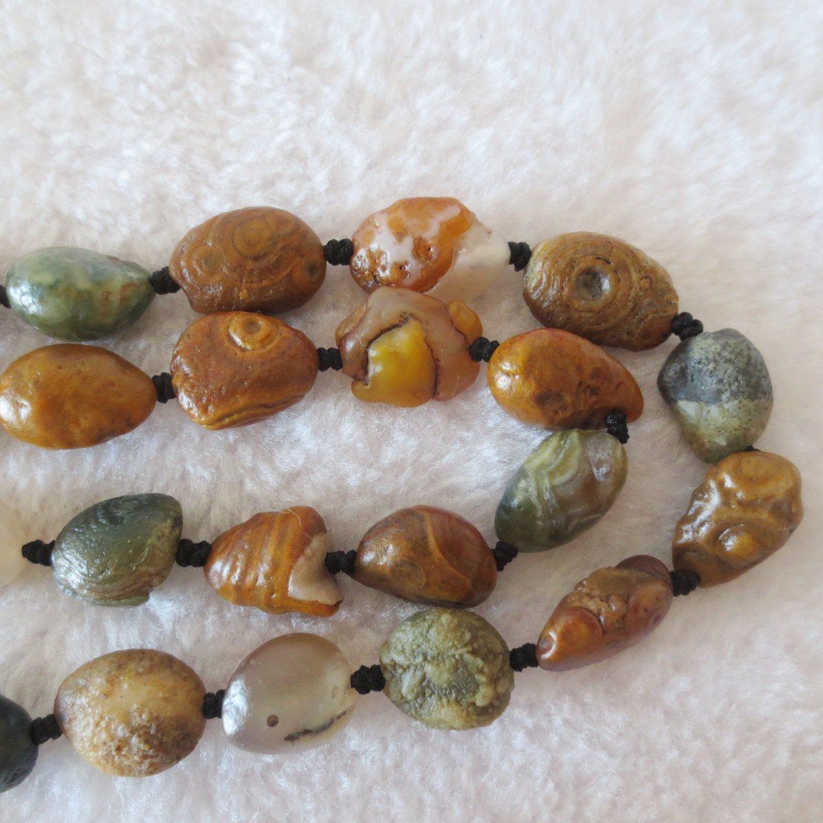 gobi vein stone long necklace, natural rough agate (n689) (copy)