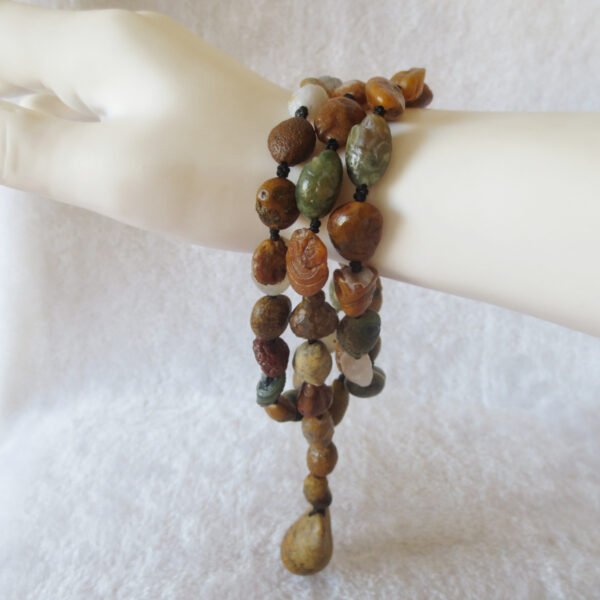 gobi vein stone long necklace, natural rough agate (n689) (copy)