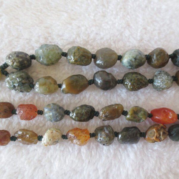 gobi vein stone long necklace, natural rough agate (n693)