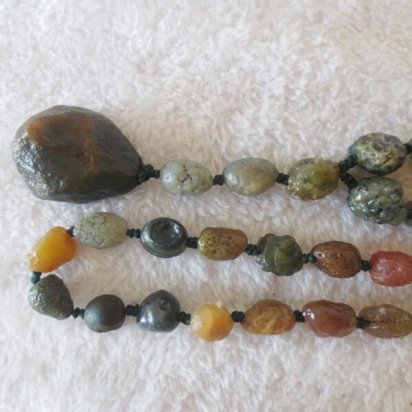 gobi vein stone long necklace, natural rough agate (n693)