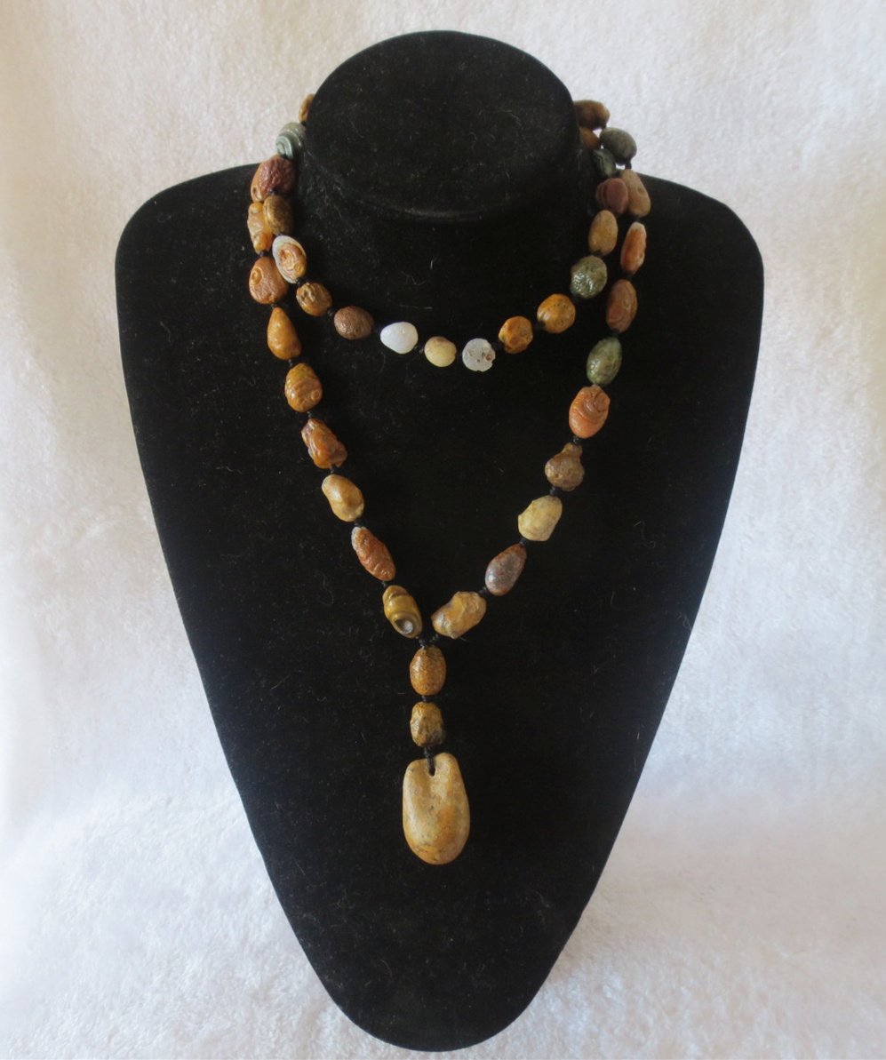 gobi vein stone long necklace, natural rough agate (n689) (copy)