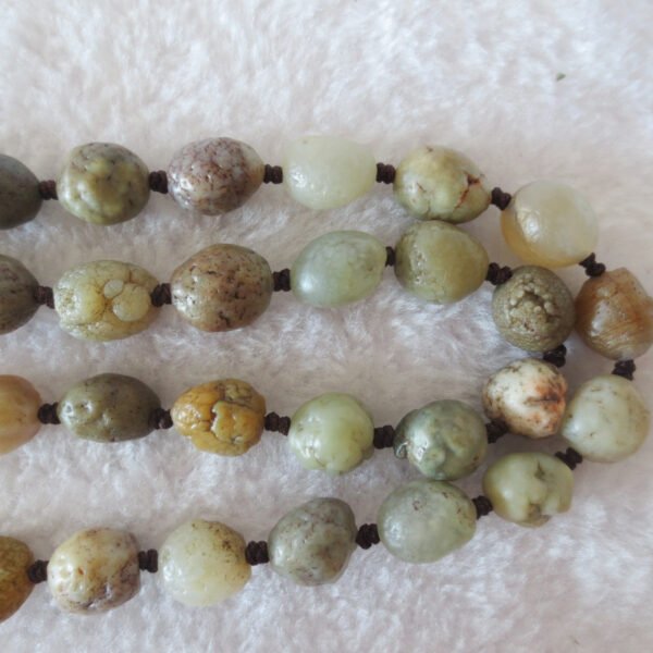 gobi eye stone beaded necklace, natural alxa agate pebble long necklace (n696) (copy)