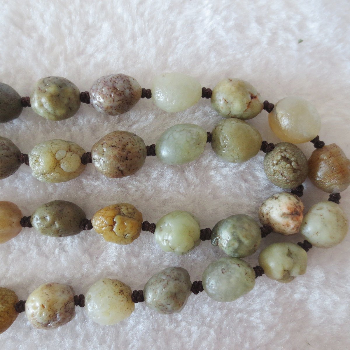 gobi eye stone beaded necklace, natural alxa agate pebble long necklace (n696) (copy)