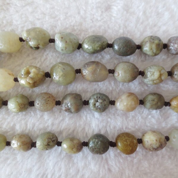 gobi eye stone beaded necklace, natural alxa agate pebble long necklace (n696) (copy)