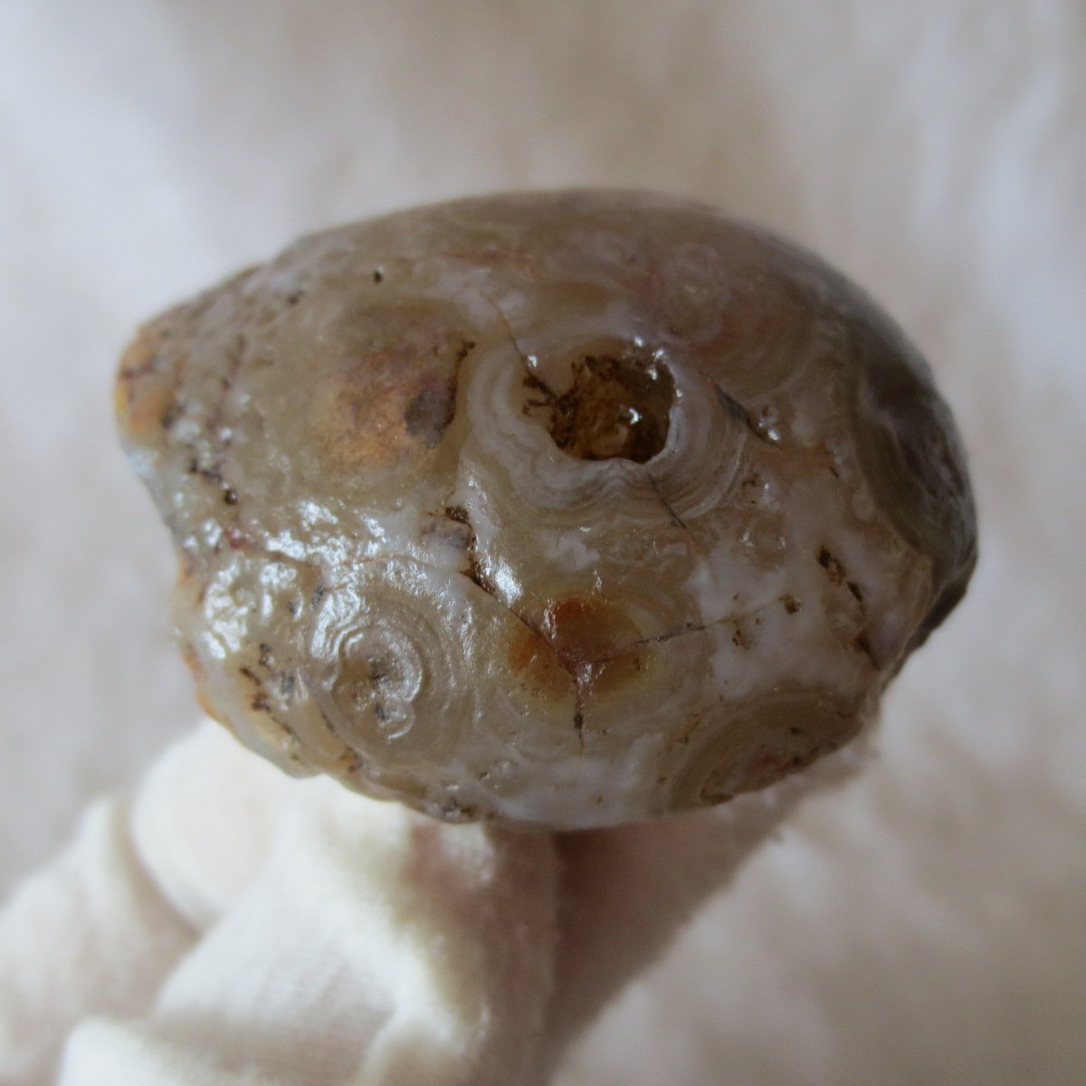 natural gobi eye stone，raw oracle eye agate，collectible crystal specimen (m92)