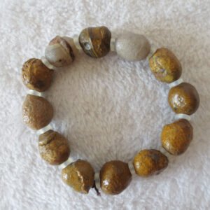 unpolished gobi raw agate bracelet, natural rough stone beads (b418) (copy)