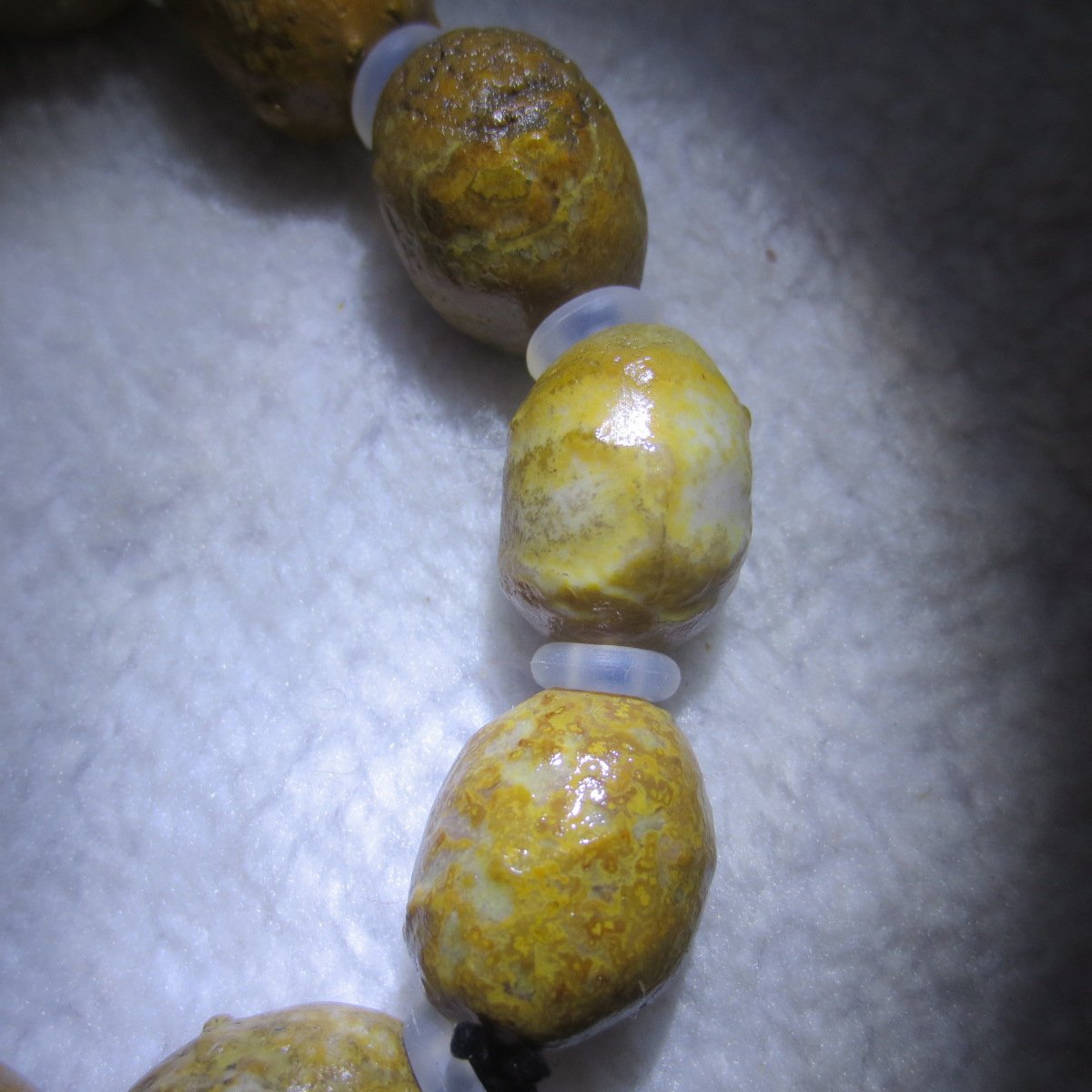 unpolished gobi raw agate bracelet, natural rough stone beads (b420)