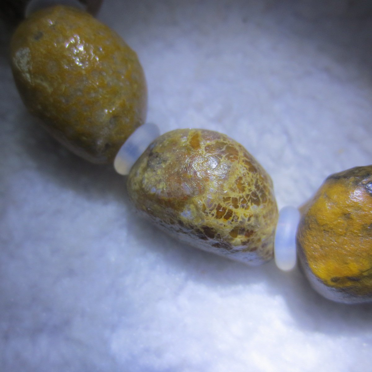 unpolished gobi raw agate bracelet, natural rough stone beads (b420) (copy)