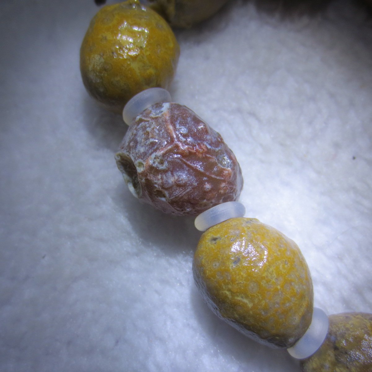 unpolished gobi raw agate bracelet, natural rough stone beads (b420) (copy)