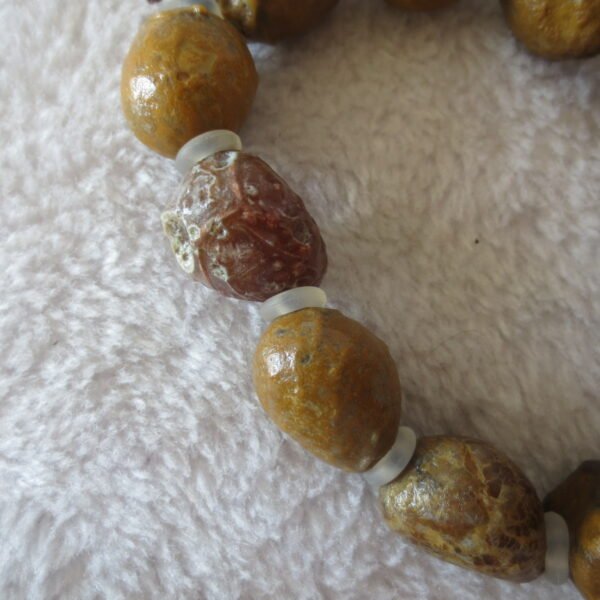 unpolished gobi raw agate bracelet, natural rough stone beads (b420) (copy)