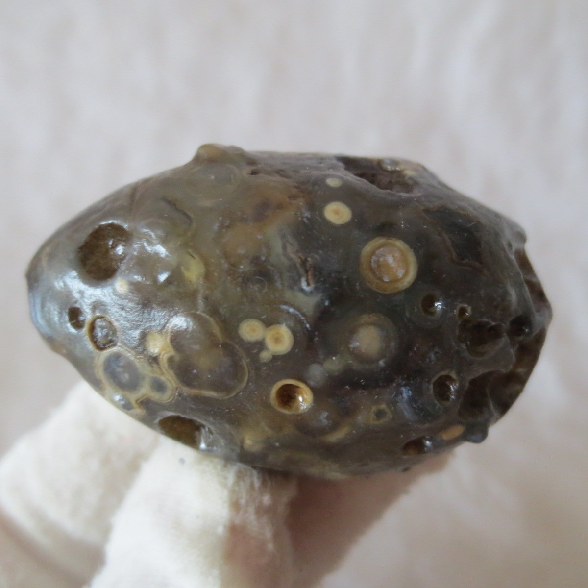 natural gobi eye stone，raw oracle eye agate，collectible crystal specimen (m107)