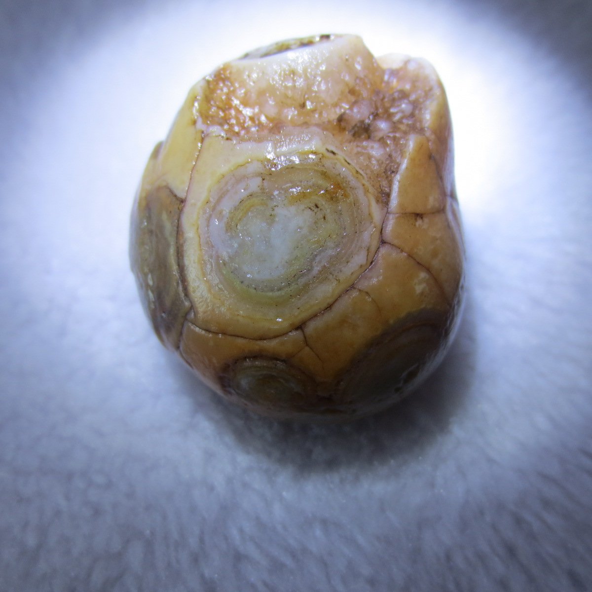natural gobi eye stone，raw oracle eye agate，collectible crystal specimen (m91)