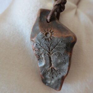 unique carved gobi mudstone pendant, one of a kind stone jewelry (d257)