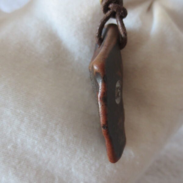 unique carved gobi mudstone pendant, one of a kind stone jewelry (d257)