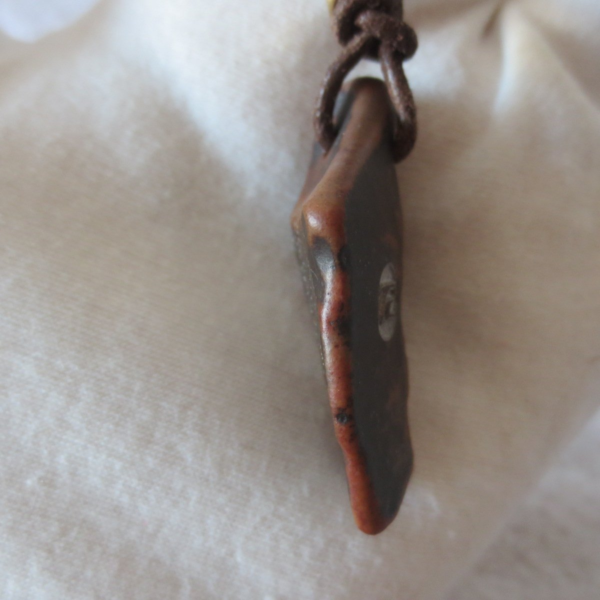 unique carved gobi mudstone pendant, one of a kind stone jewelry (d257)