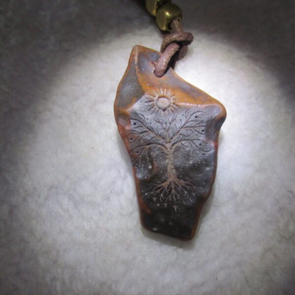 unique carved gobi mudstone pendant, one of a kind stone jewelry (d257)