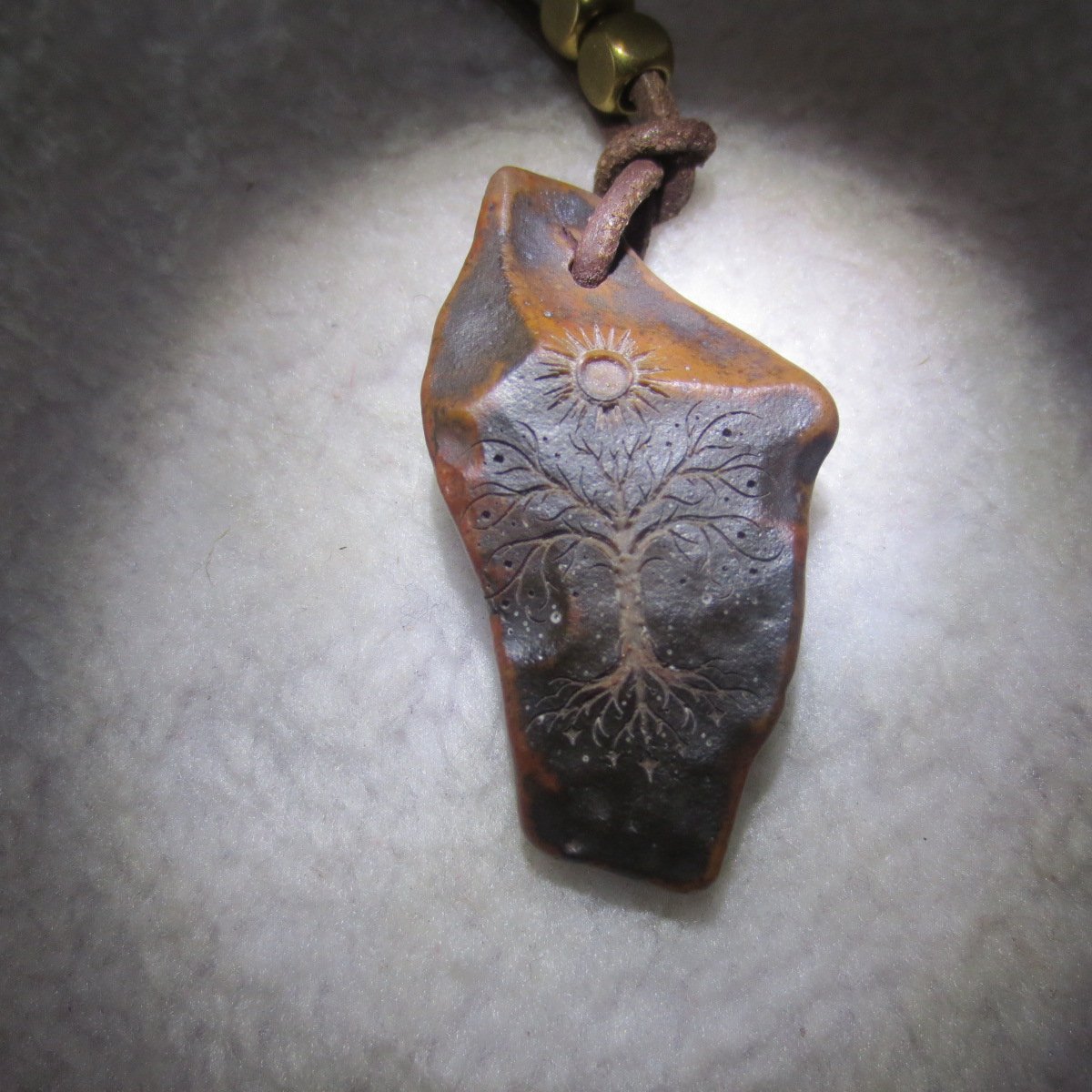unique carved gobi mudstone pendant, one of a kind stone jewelry (d257)