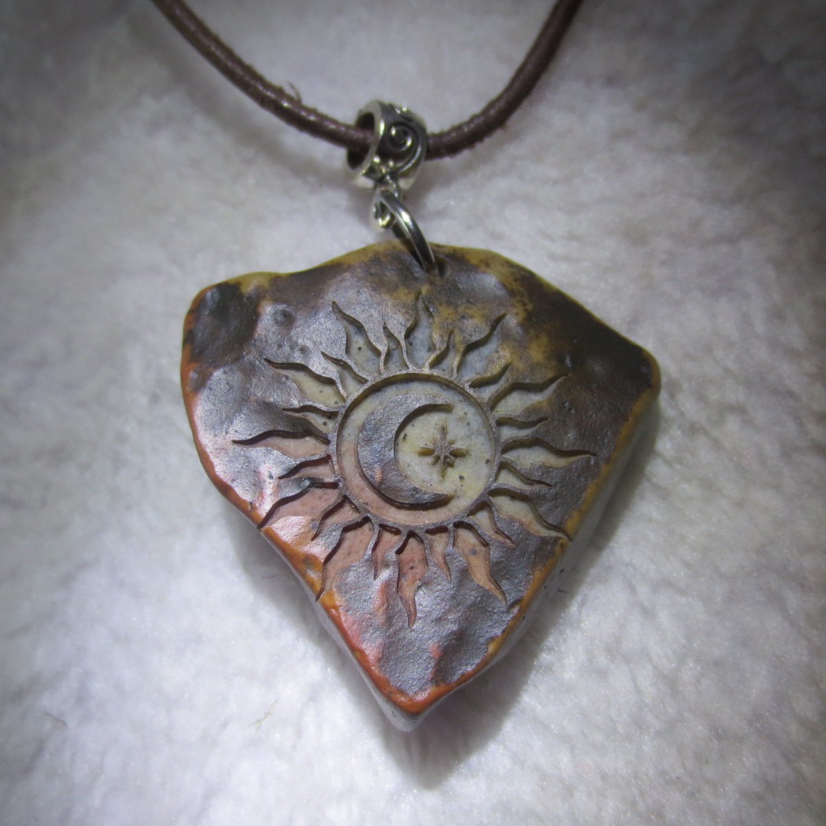 unique carved gobi mudstone pendant, one of a kind stone jewelry (d258) (copy)
