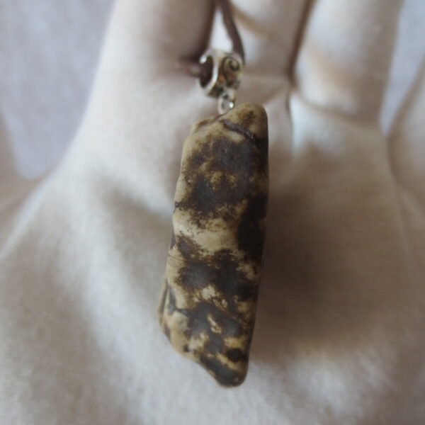 unique carved gobi mudstone pendant, one of a kind stone jewelry (d260)