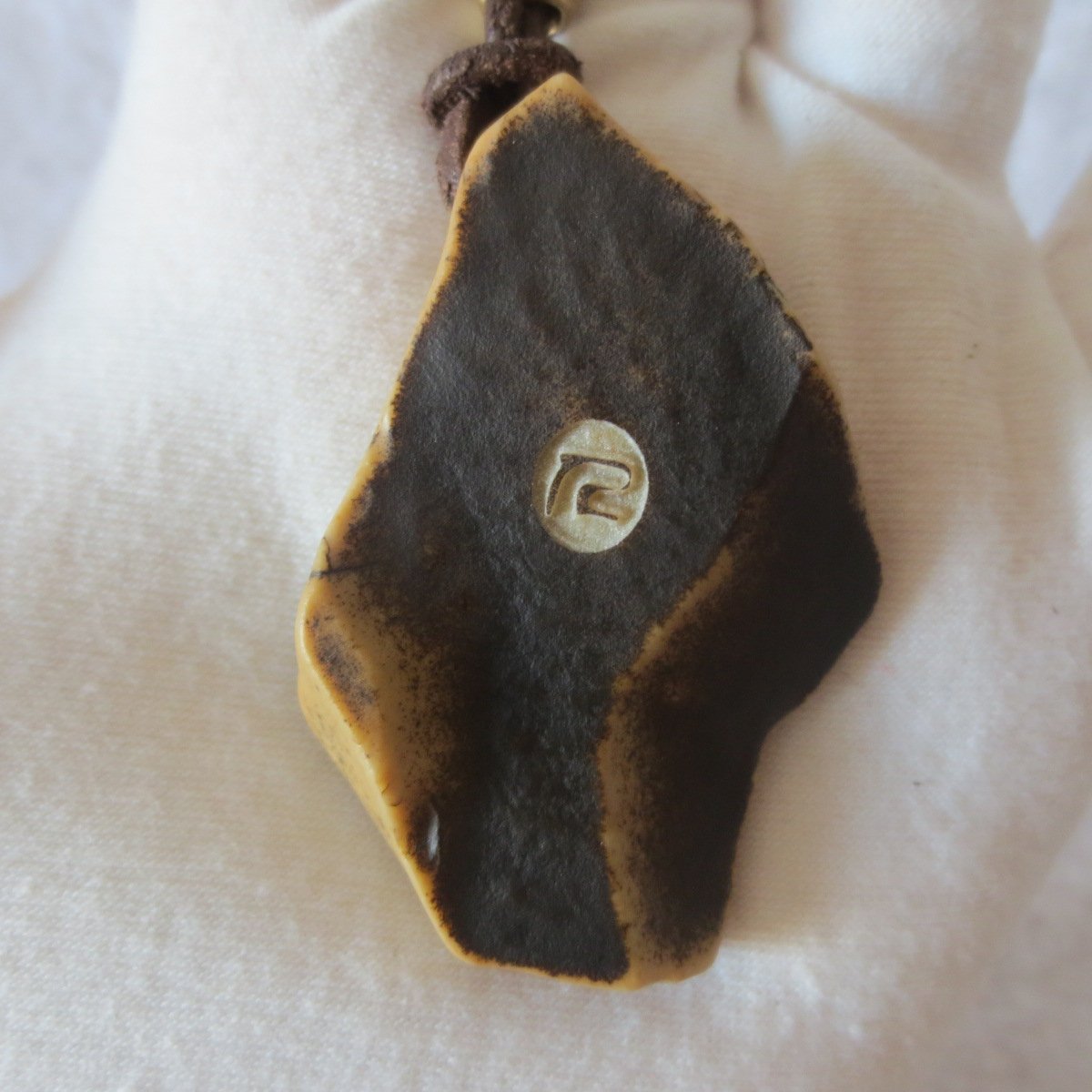 unique carved gobi mudstone pendant, one of a kind stone jewelry (d261)