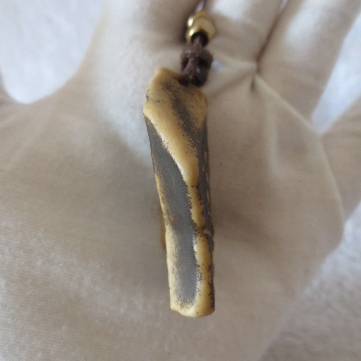 unique carved gobi mudstone pendant, one of a kind stone jewelry (d261)