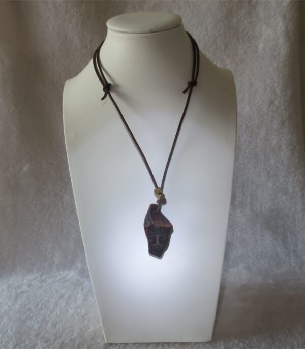 unique carved gobi mudstone pendant, one of a kind stone jewelry (d257)