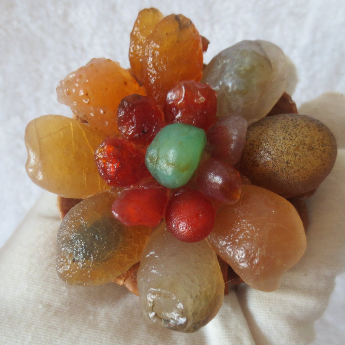 unique handmade gobi stone flower home decor, one‑of‑a‑kind (f02)