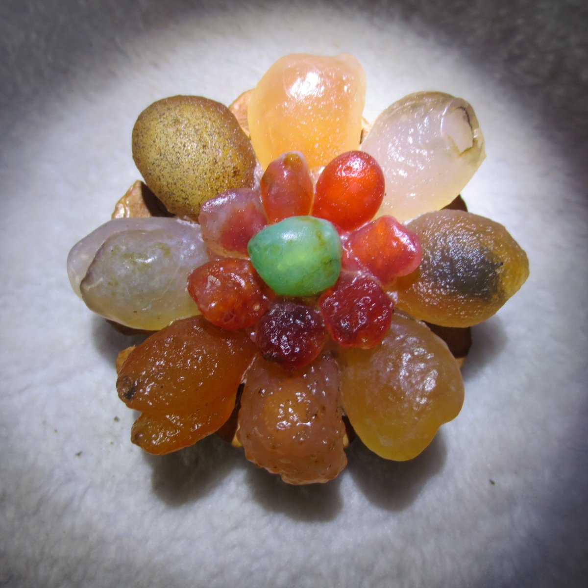 unique handmade gobi stone flower home decor, one‑of‑a‑kind (f02)