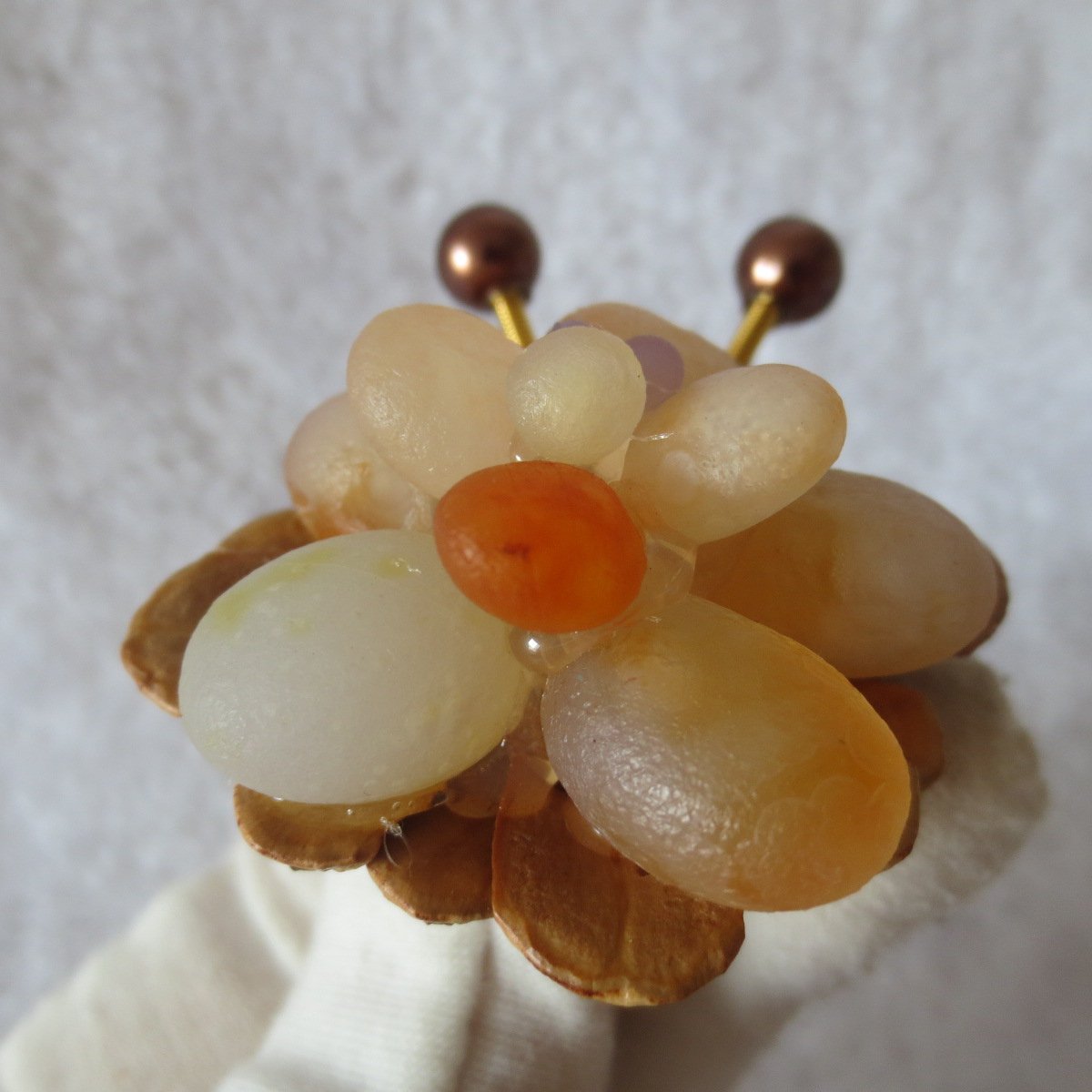 unique handmade gobi stone flower home decor, one‑of‑a‑kind (f03)