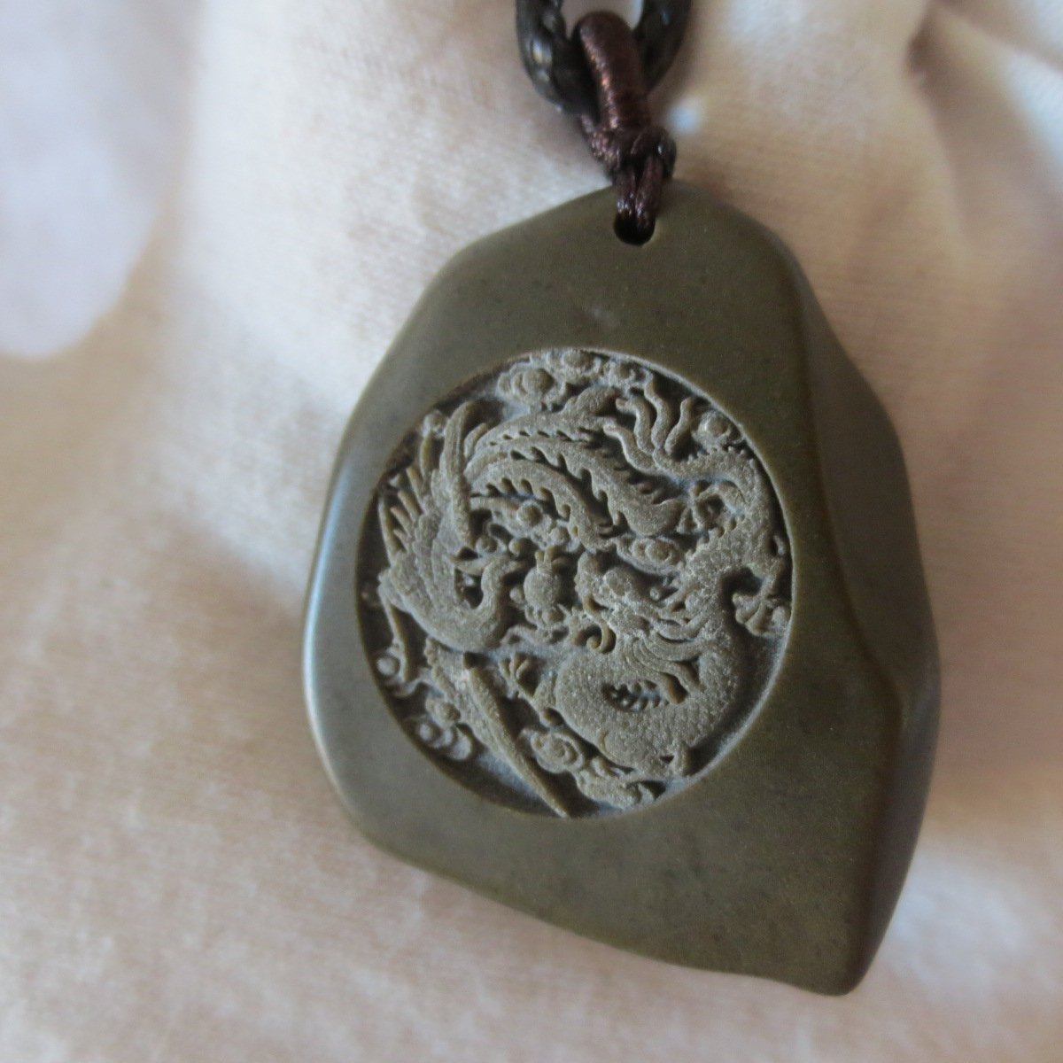unique carved gobi mudstone pendant, one of a kind stone jewelry (o01)