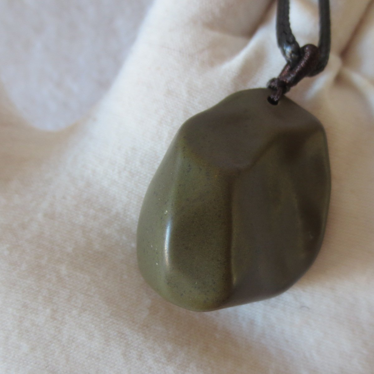 unique carved gobi mudstone pendant, one of a kind stone jewelry (o01)