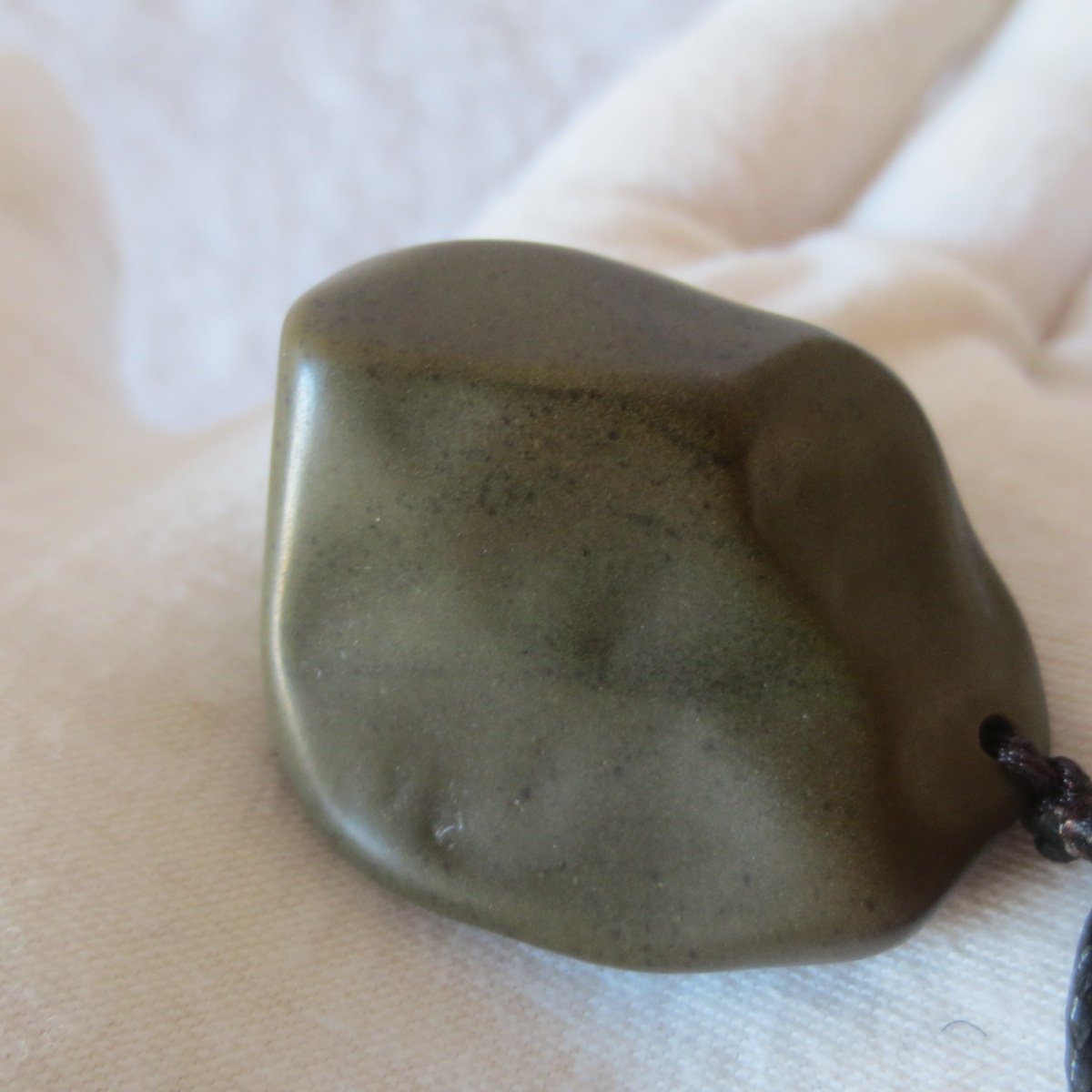 unique carved gobi mudstone pendant, one of a kind stone jewelry (o01)