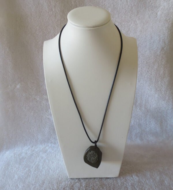 unique carved gobi mudstone pendant, one of a kind stone jewelry (o01)