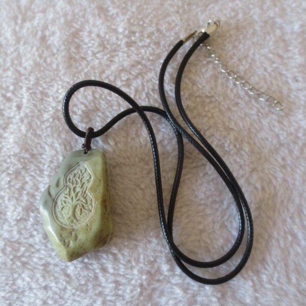 unique carved gobi mudstone pendant, one of a kind stone jewelry (o02)