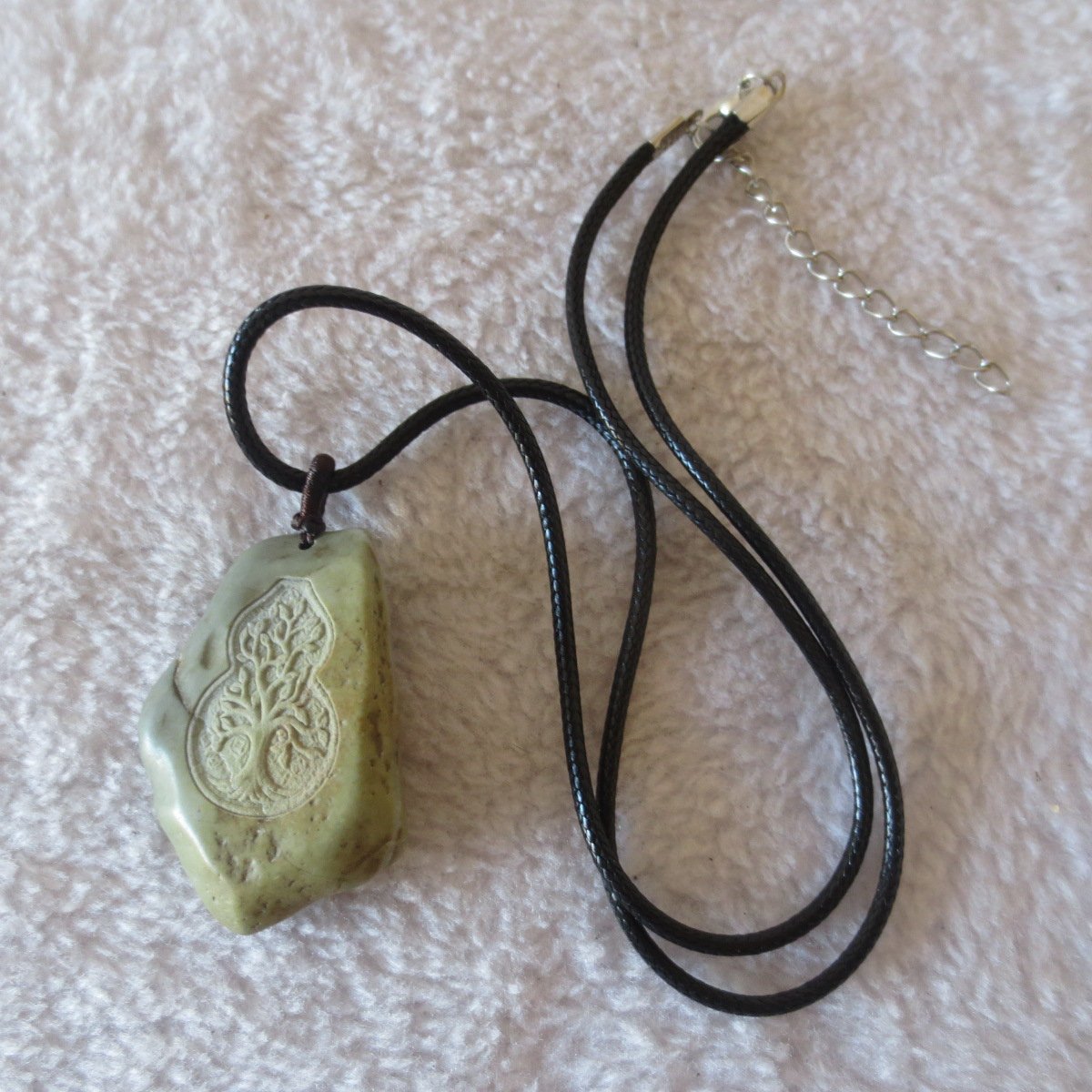 unique carved gobi mudstone pendant, one of a kind stone jewelry (o02)