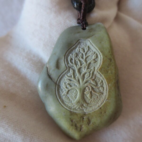 unique carved gobi mudstone pendant, one of a kind stone jewelry (o02)