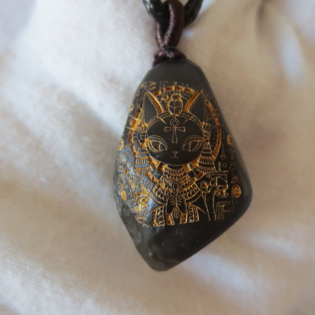 unique carved gobi mudstone pendant, one of a kind stone jewelry (o03)