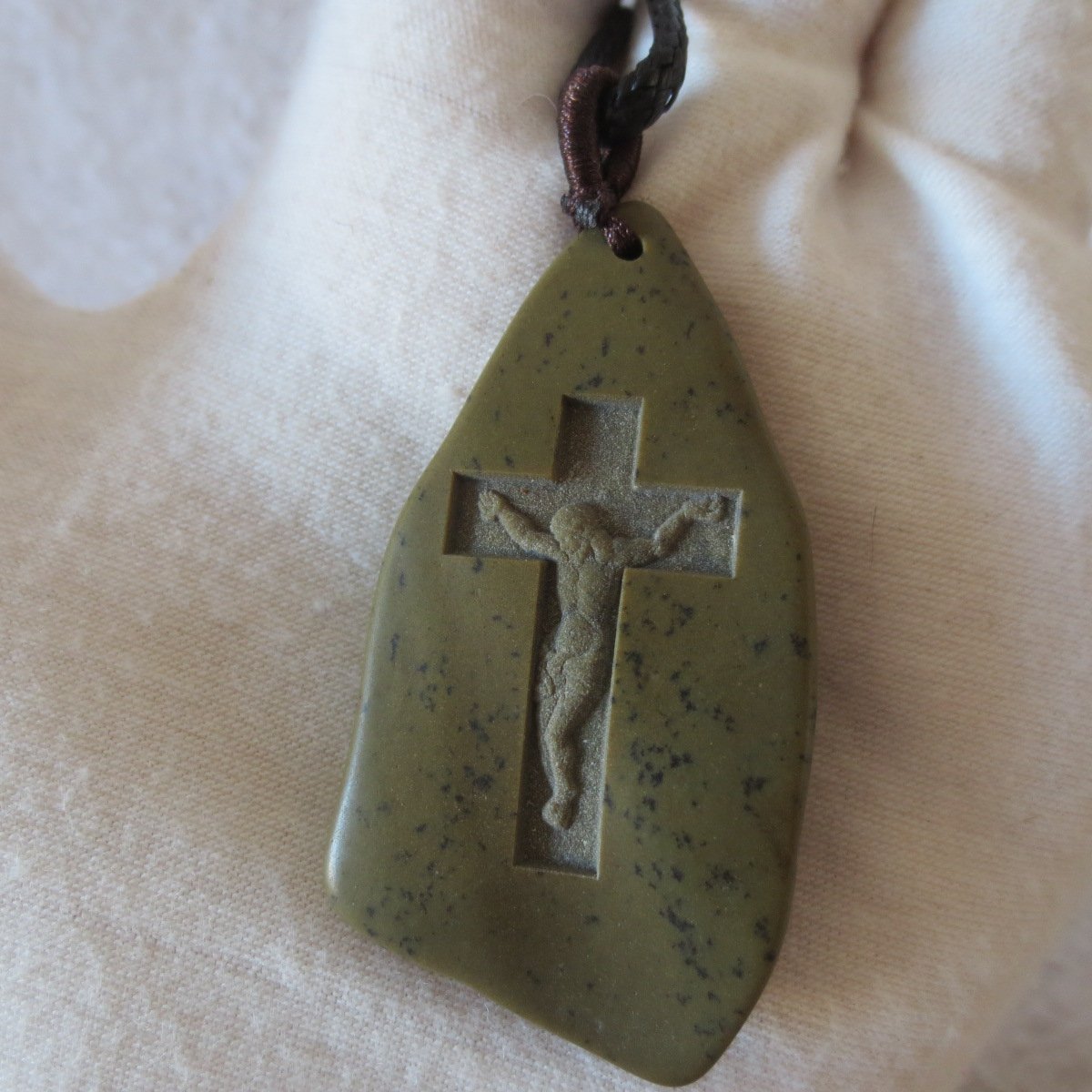 unique carved gobi mudstone pendant, one of a kind stone jewelry (o04)