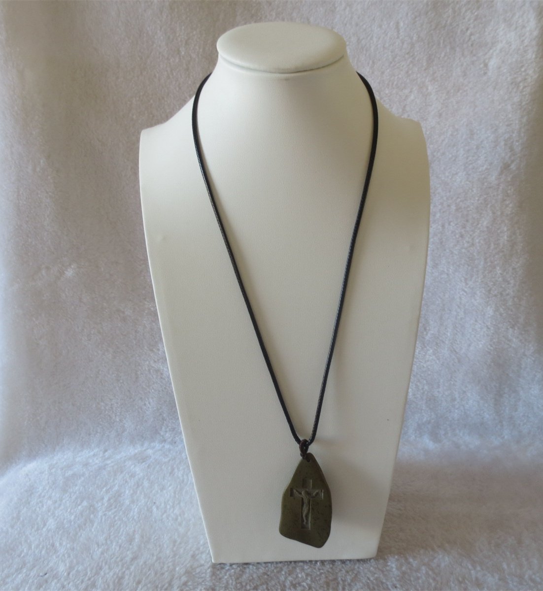 unique carved gobi mudstone pendant, one of a kind stone jewelry (o04)