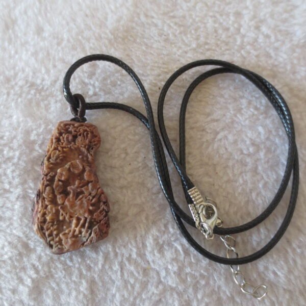 unique carved gobi mudstone pendant, one of a kind stone jewelry (o07)