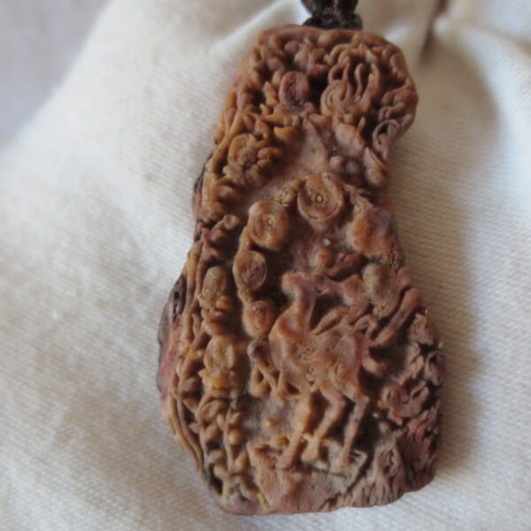 unique carved gobi mudstone pendant, one of a kind stone jewelry (o07)