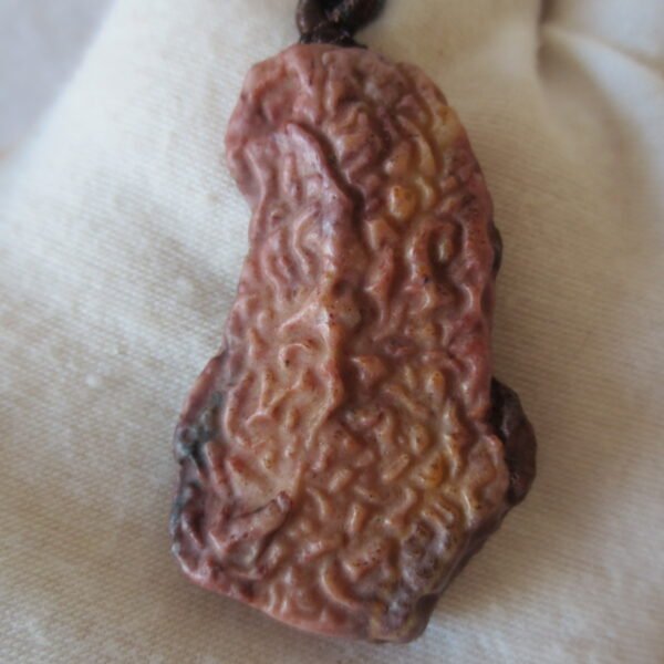 unique carved gobi mudstone pendant, one of a kind stone jewelry (o07)