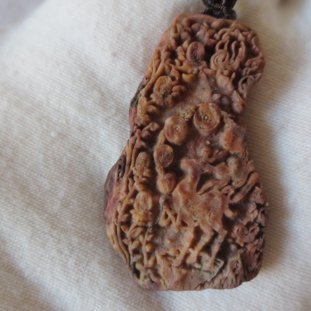 unique carved gobi mudstone pendant, one of a kind stone jewelry (o07)