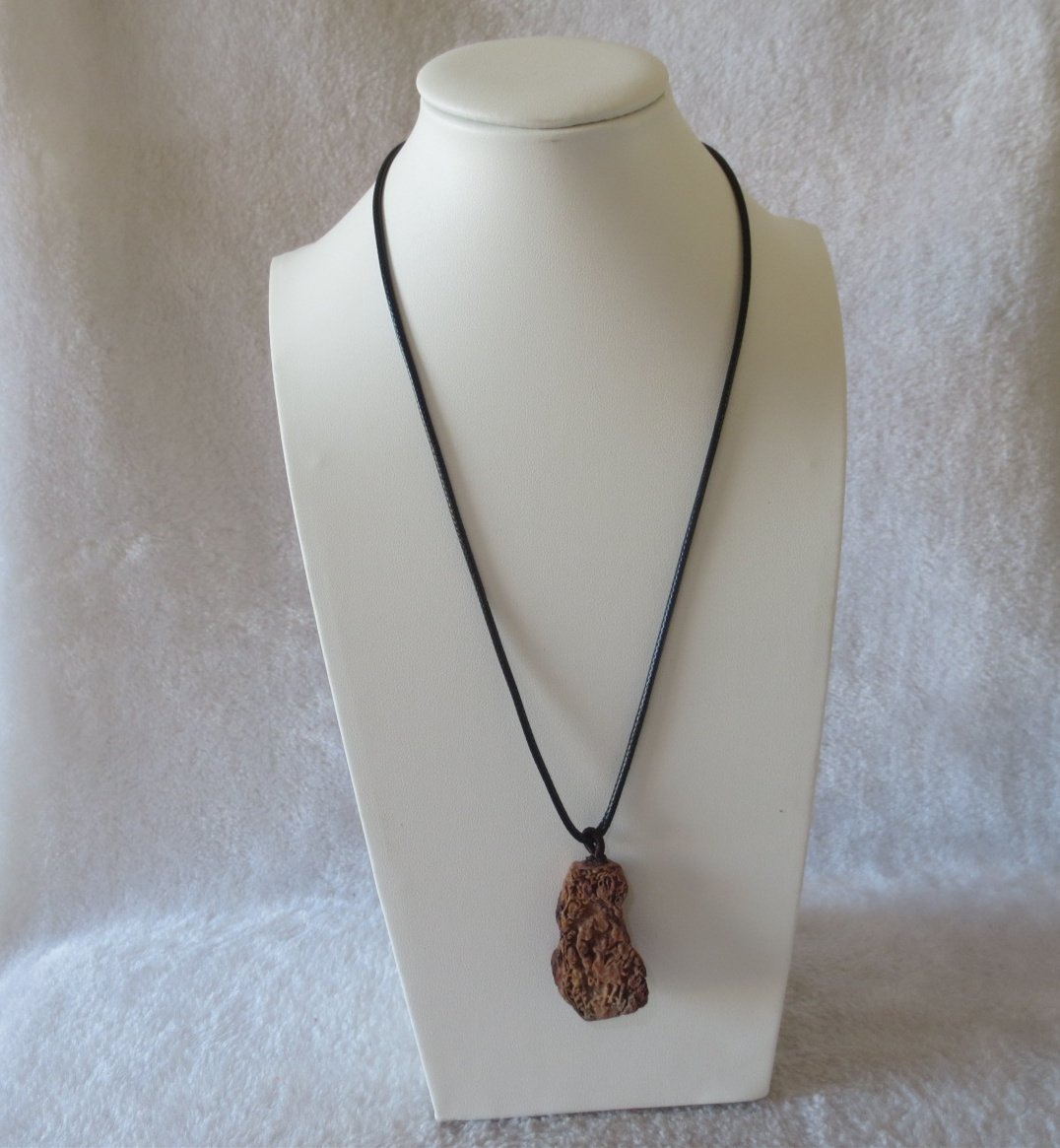 unique carved gobi mudstone pendant, one of a kind stone jewelry (o07)